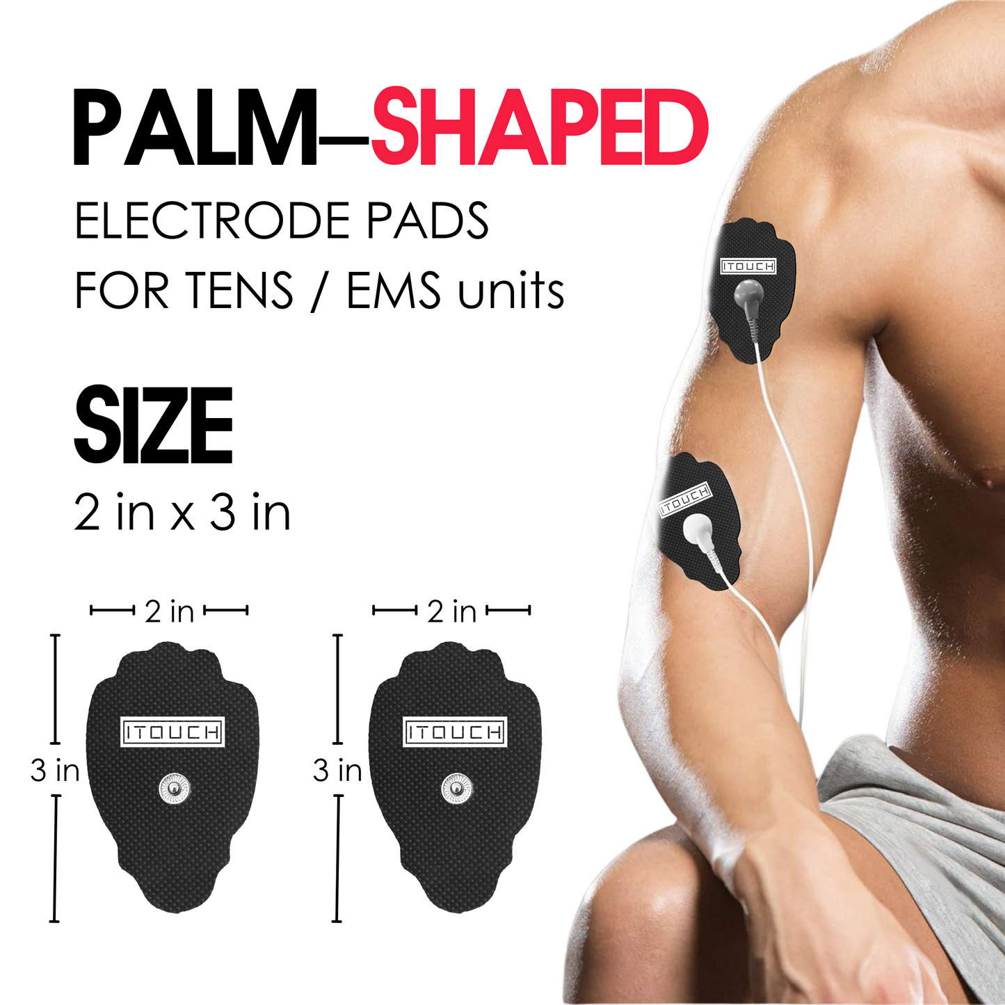 Large Replacement TENS Unit Electrode Pads - Up To 50 Pairs