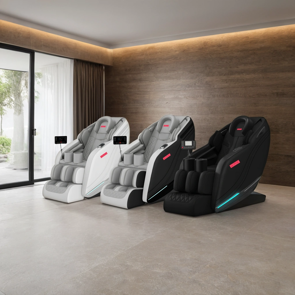 ITOUCH AI Massage Chair with zero gravity, heat, and voice control in a modern living room