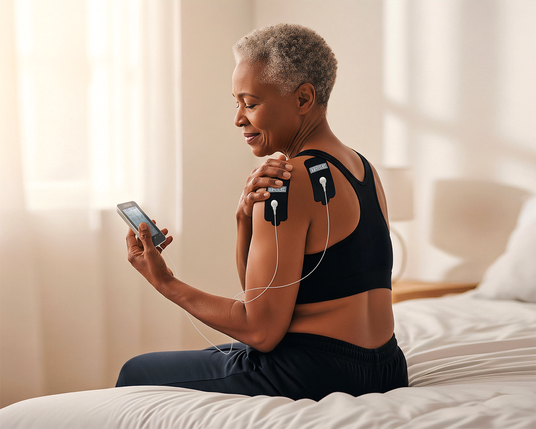 TENS therapy at home with TOUCH-X by ITOUCH for safe, drug-free pain relief