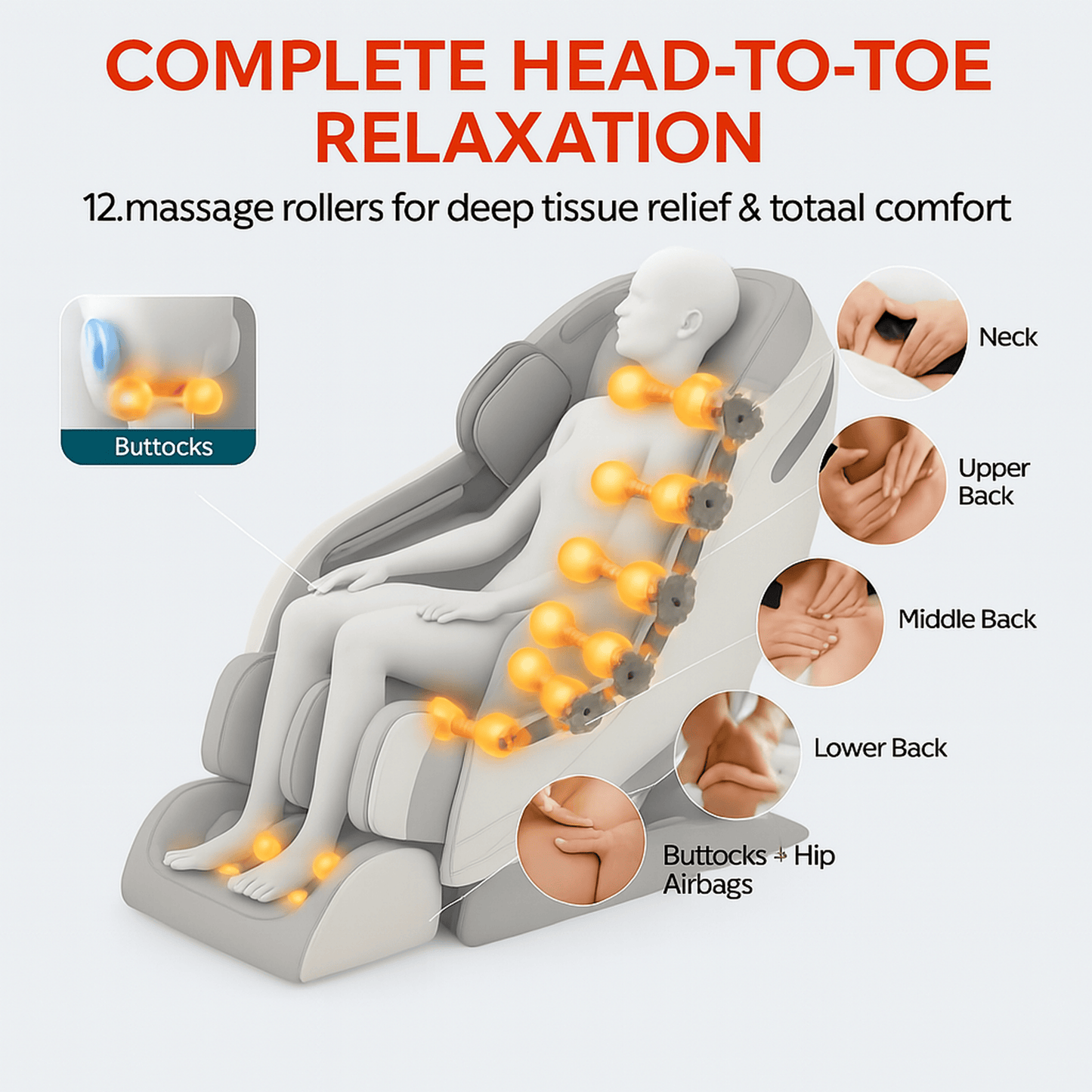 ITOUCH AI Full Body Massage Chair – Medical Grade, 10,000+ Hours Motor Life