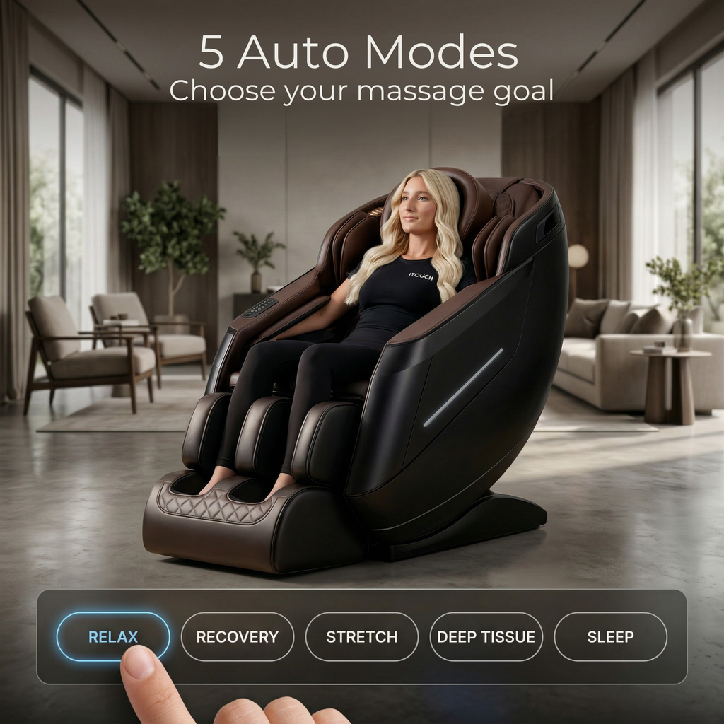 AI Massage Chair (Model P9) Brown