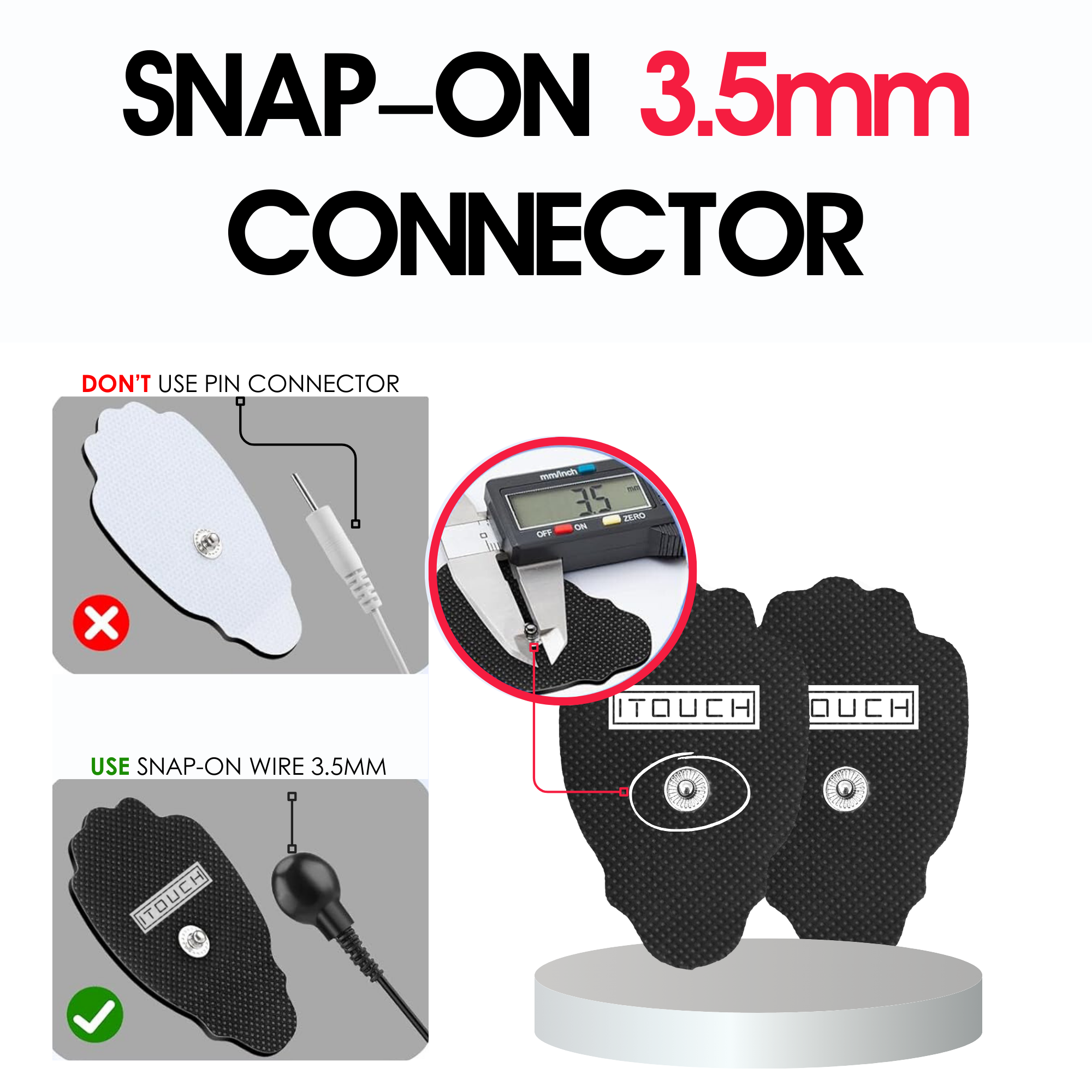 M-size TENS Electrode Up To Pads 50 Pairs