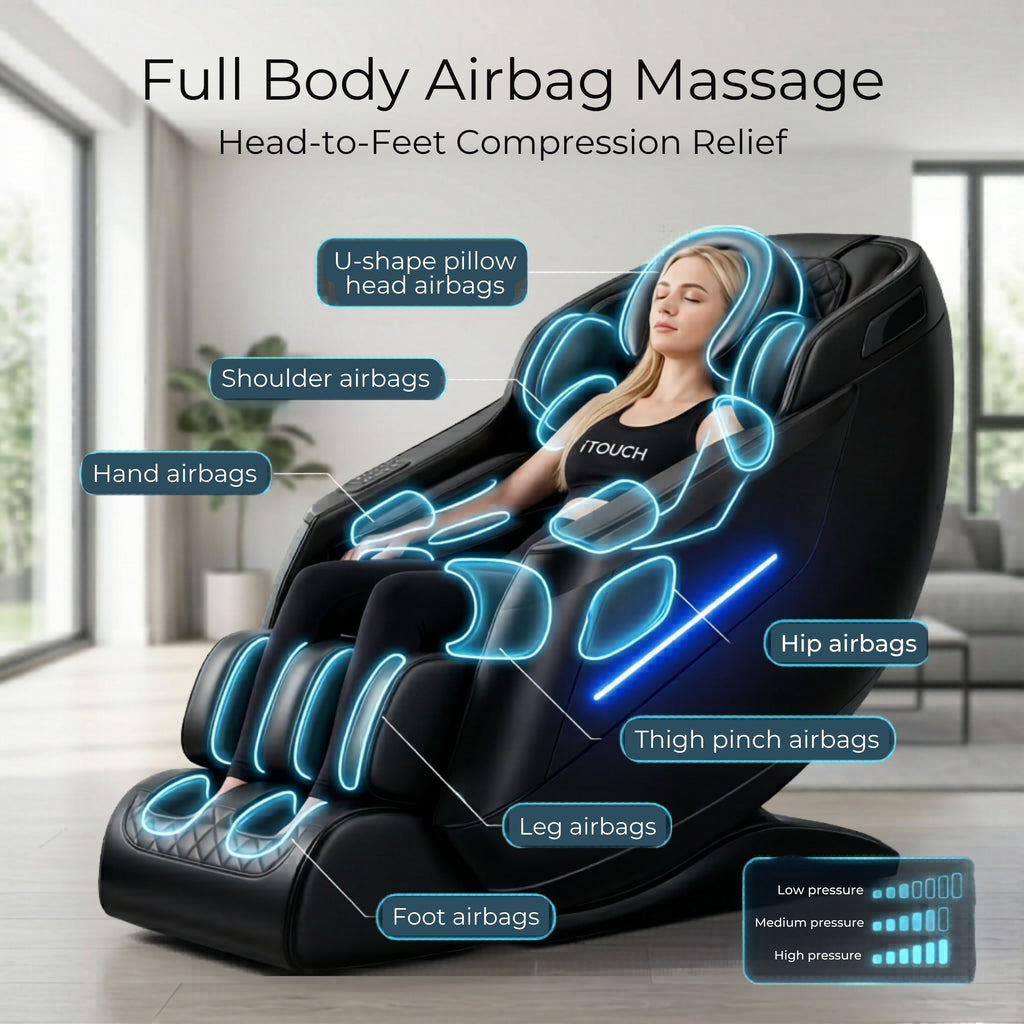 AI Massage Chair (Model P9) Black