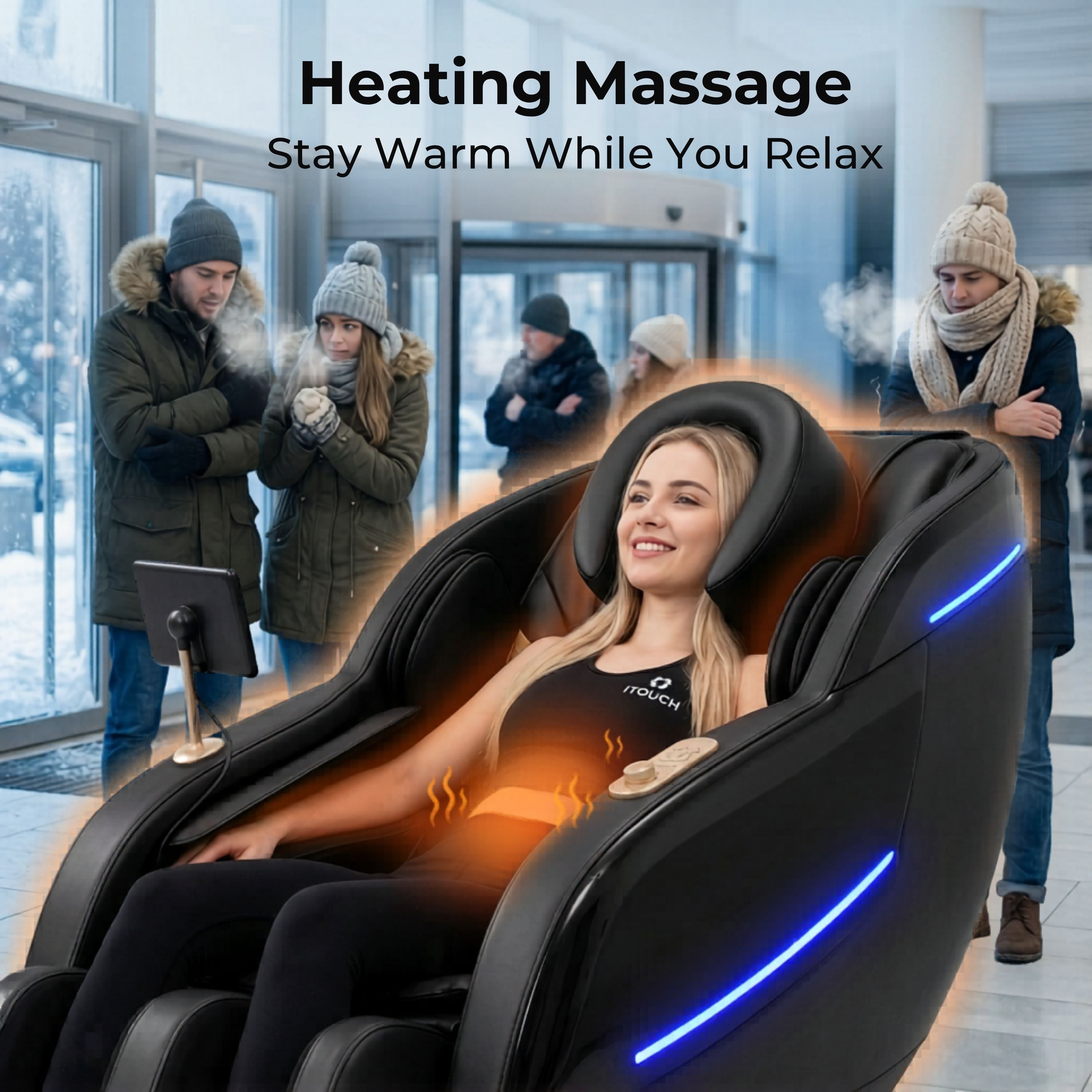 AI Massage Chair (Model P9) Black