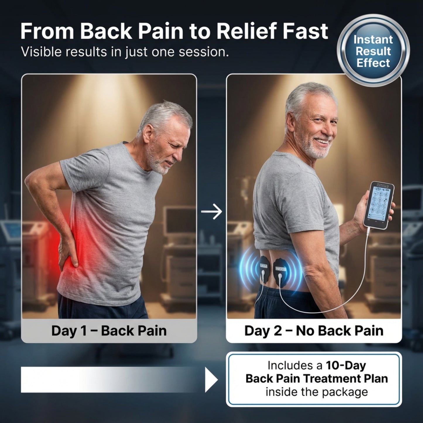 TOUCH-X TENS Machine & EMS Unit – 12 Modes, Dual Channel Pain Relief Device