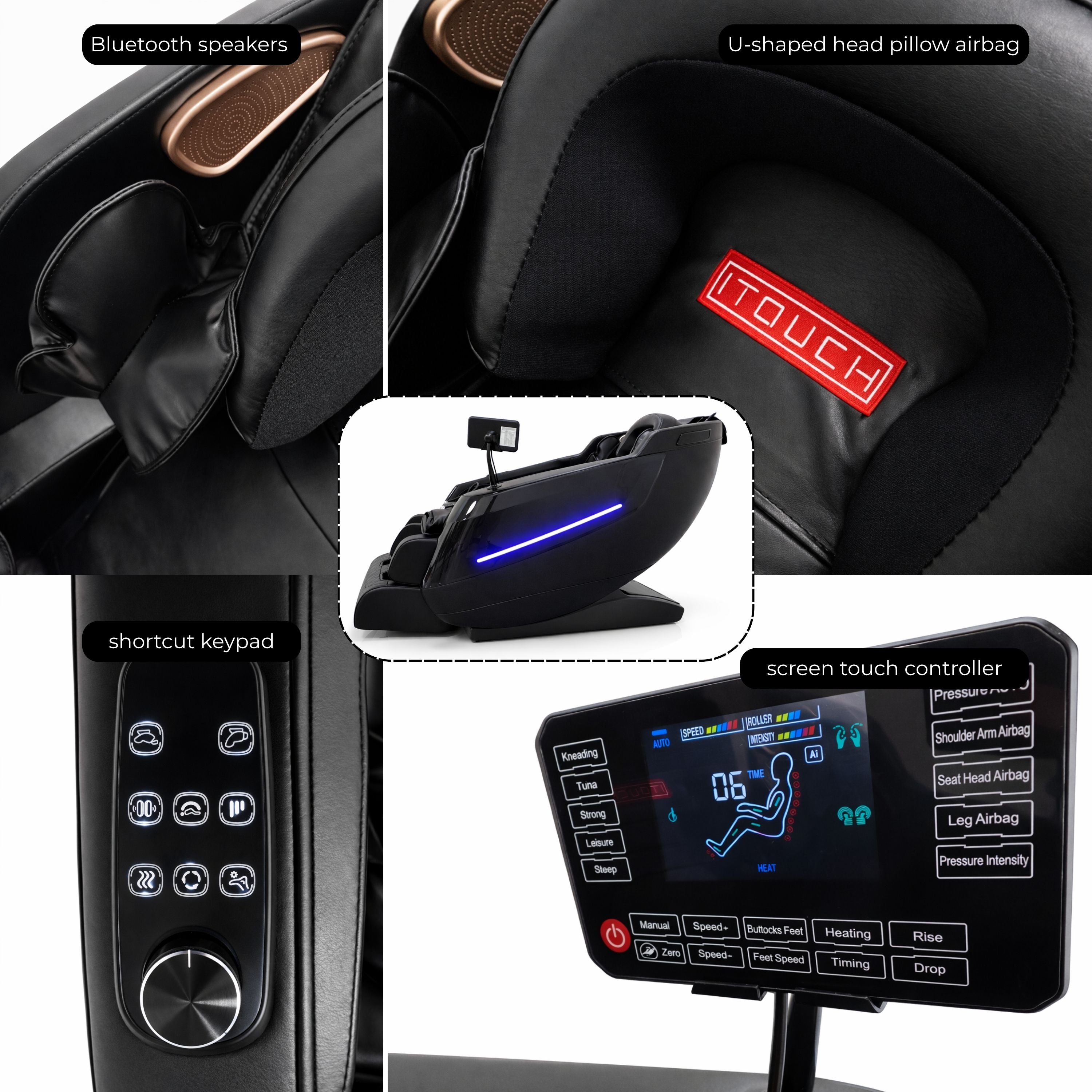 AI Massage Chair (Model P9) Black