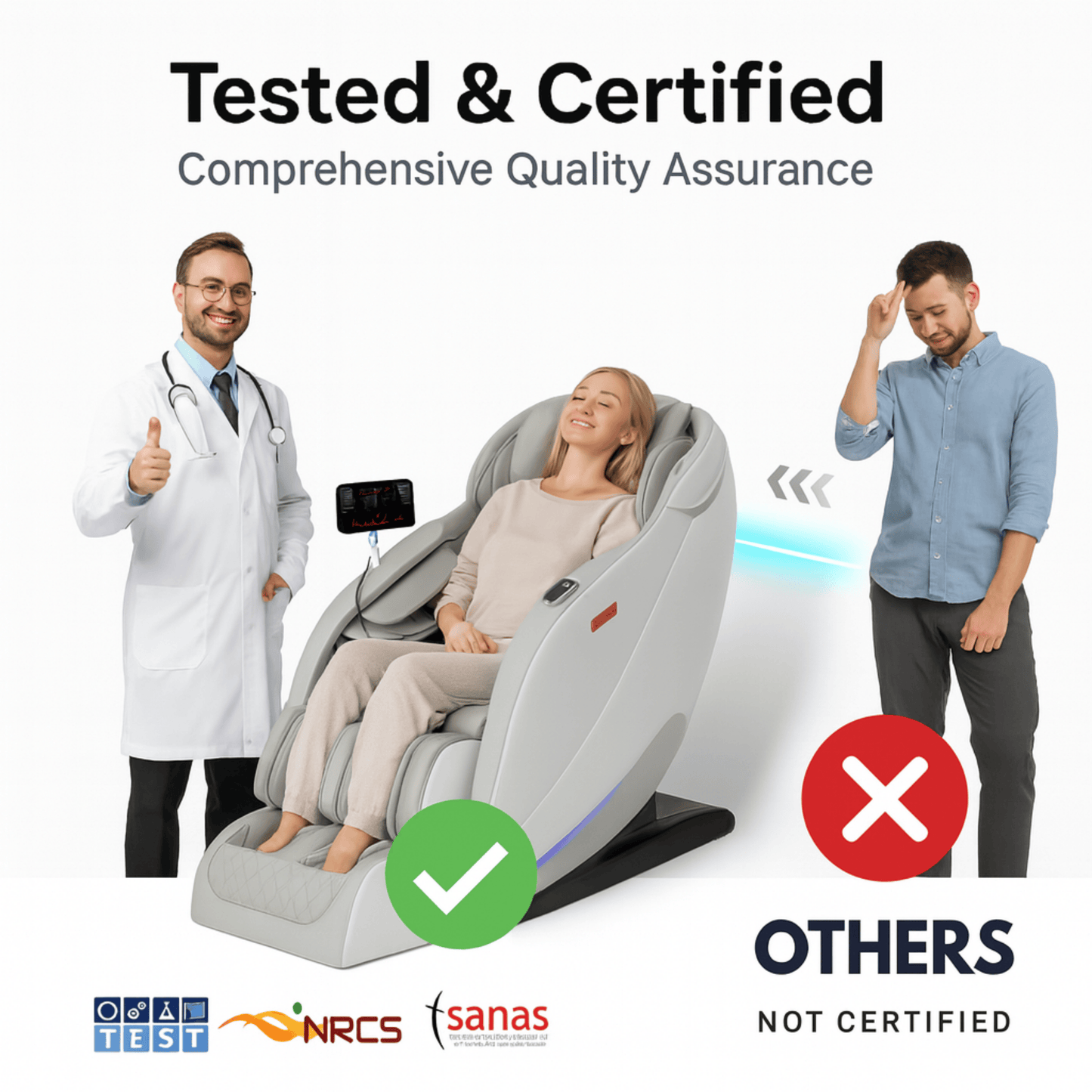 ITOUCH AI Full Body Massage Chair – Medical Grade, 10,000+ Hours Motor Life