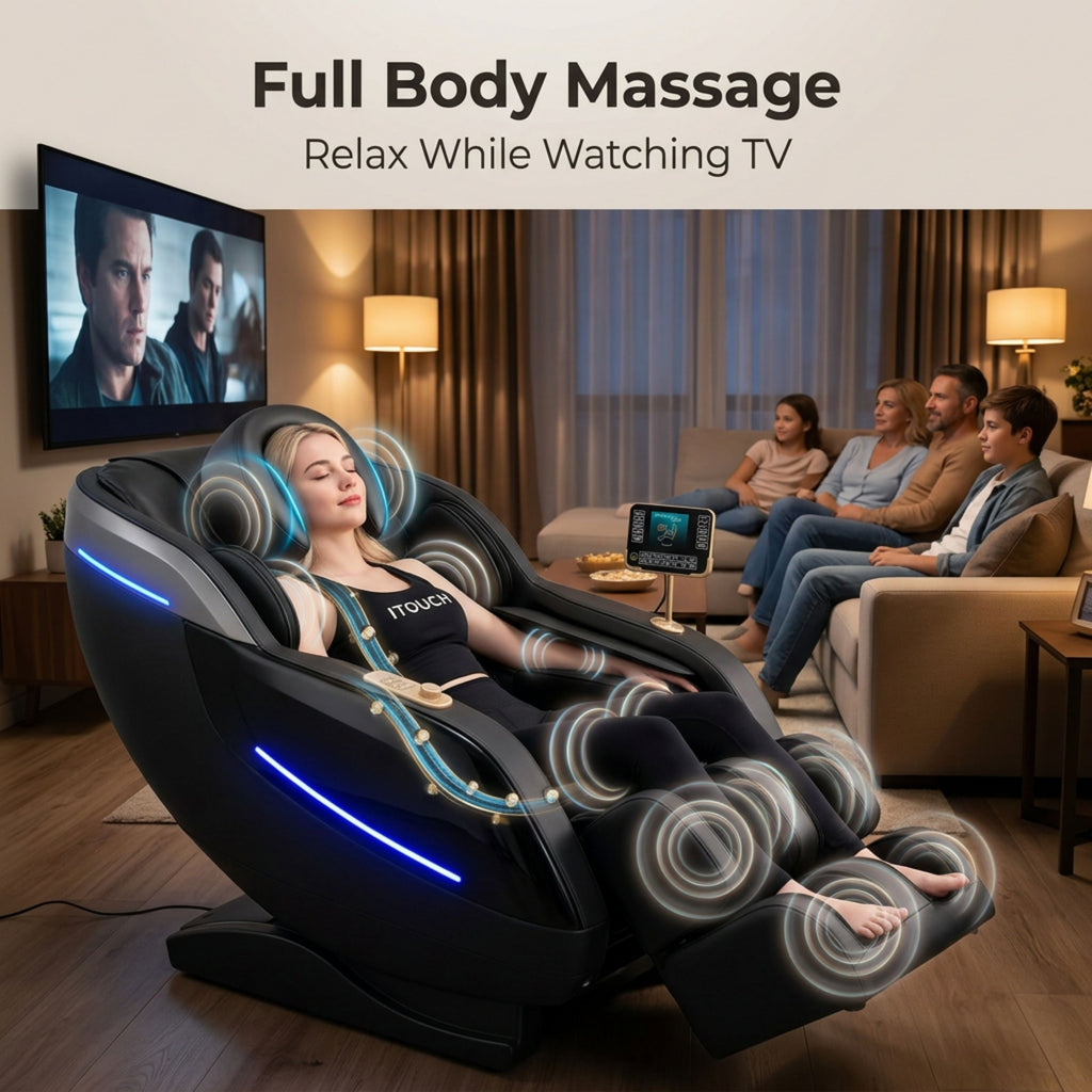 AI Massage Chair (Model P9) Black