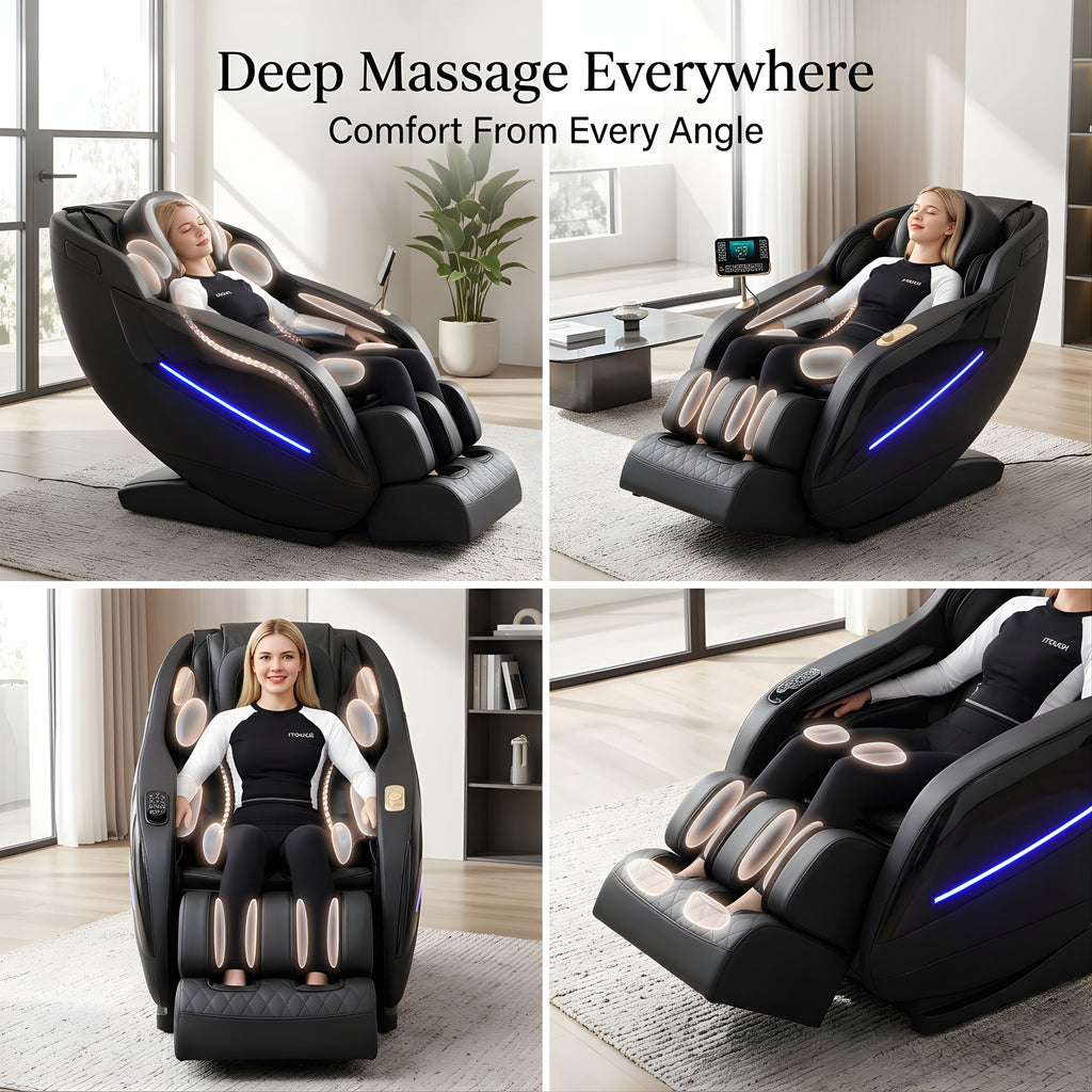 AI Massage Chair (Model P9) Black
