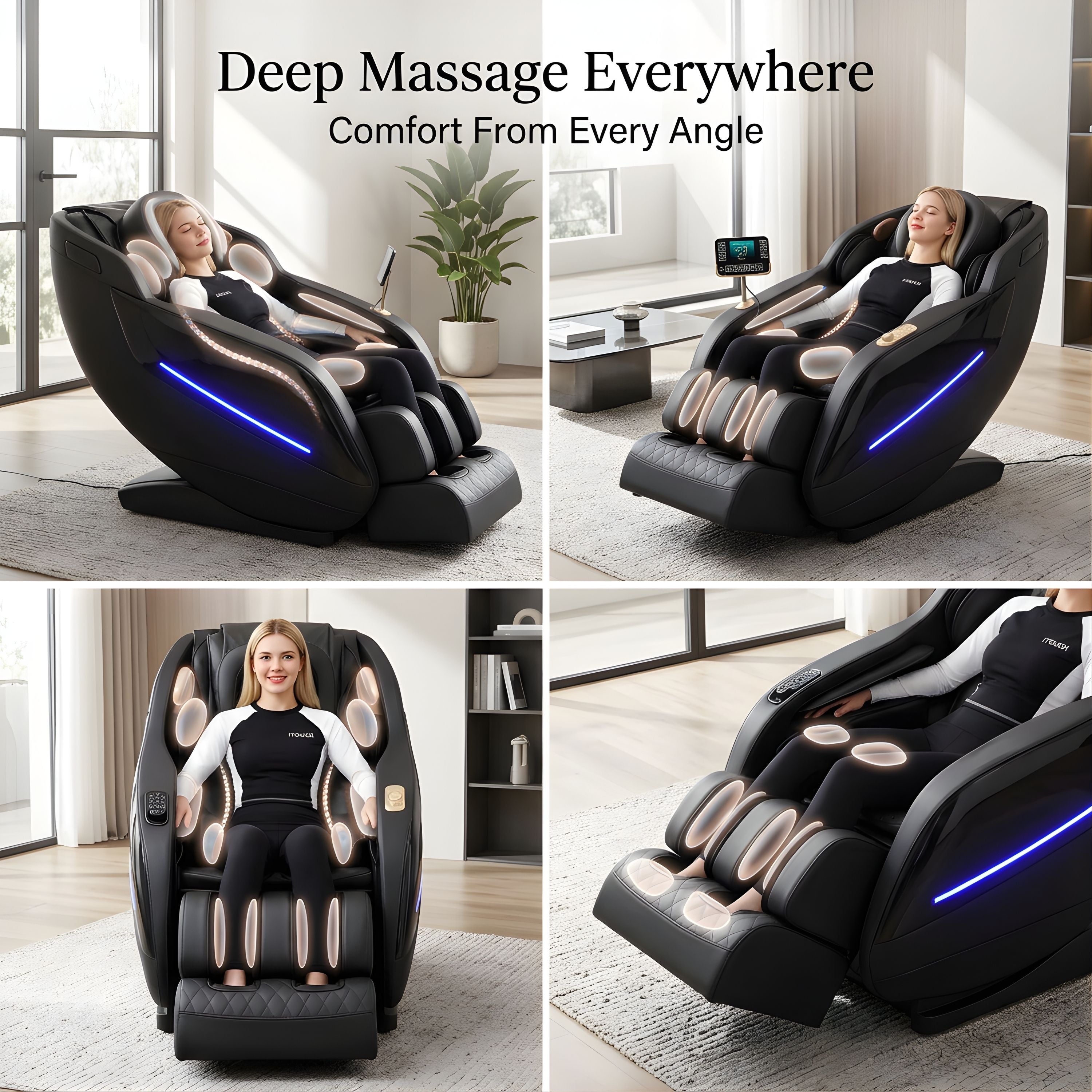AI Massage Chair (Model P9) Black