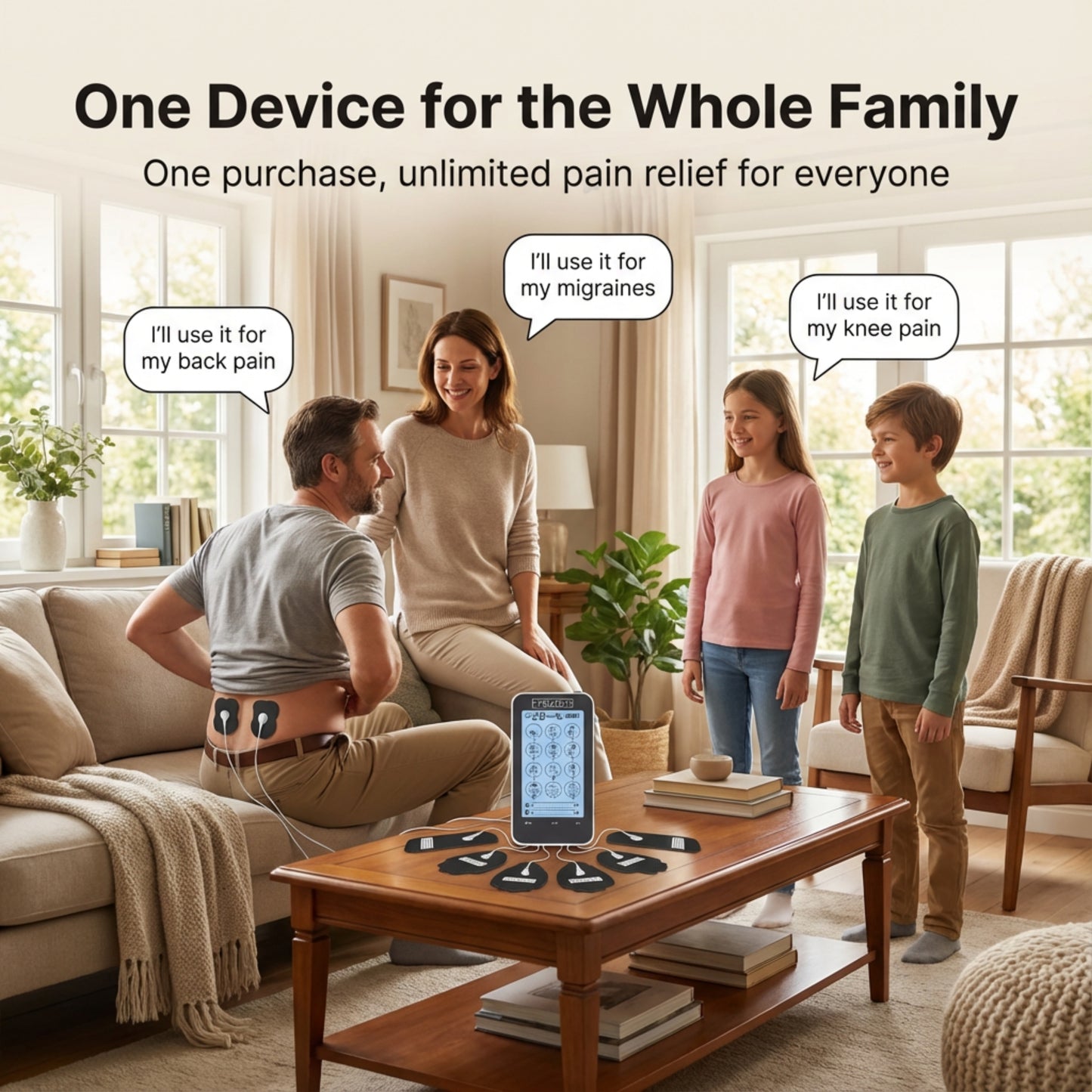 TOUCH-X TENS Machine & EMS Unit – 12 Modes, Dual Channel Pain Relief Device