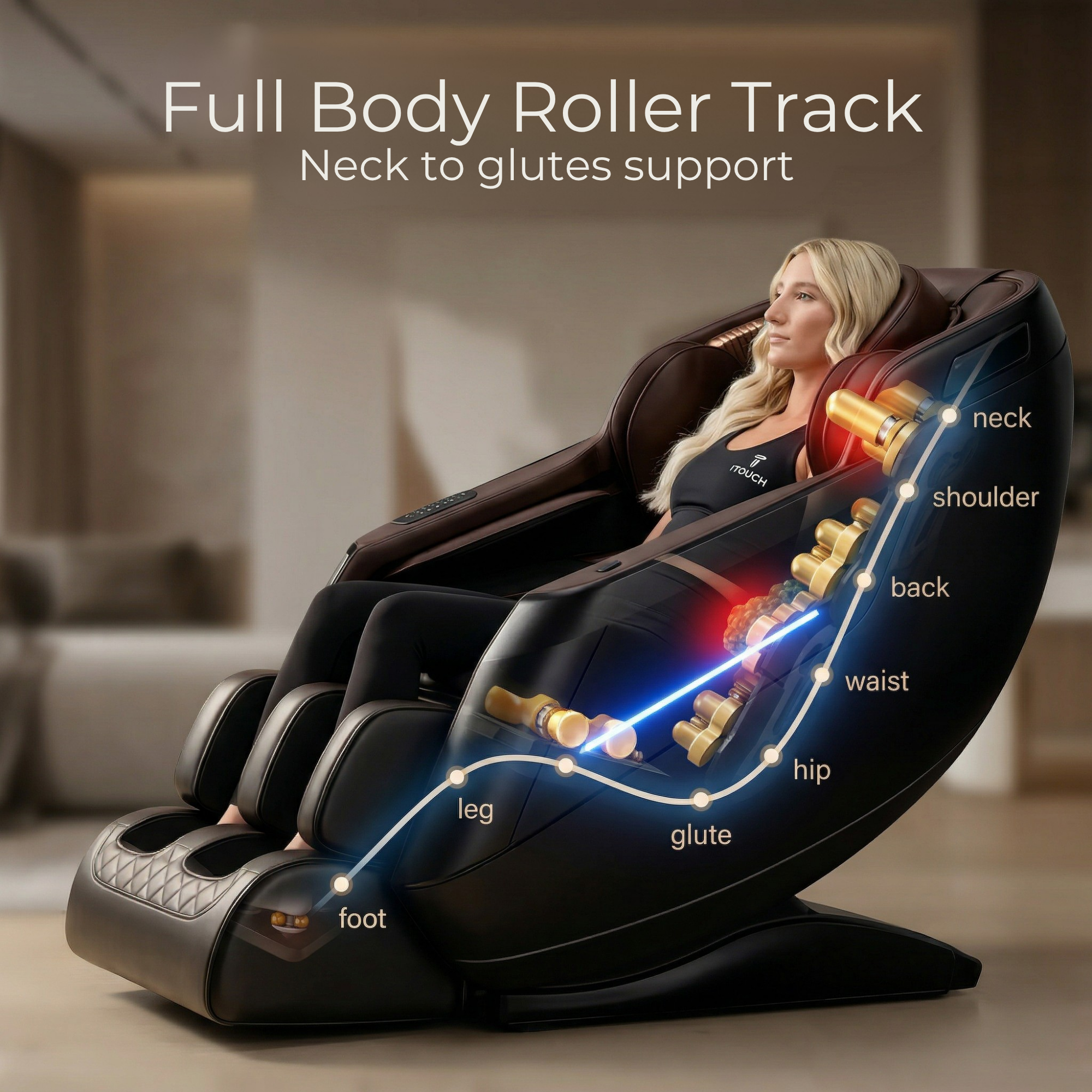 AI Massage Chair (Model P9) Brown