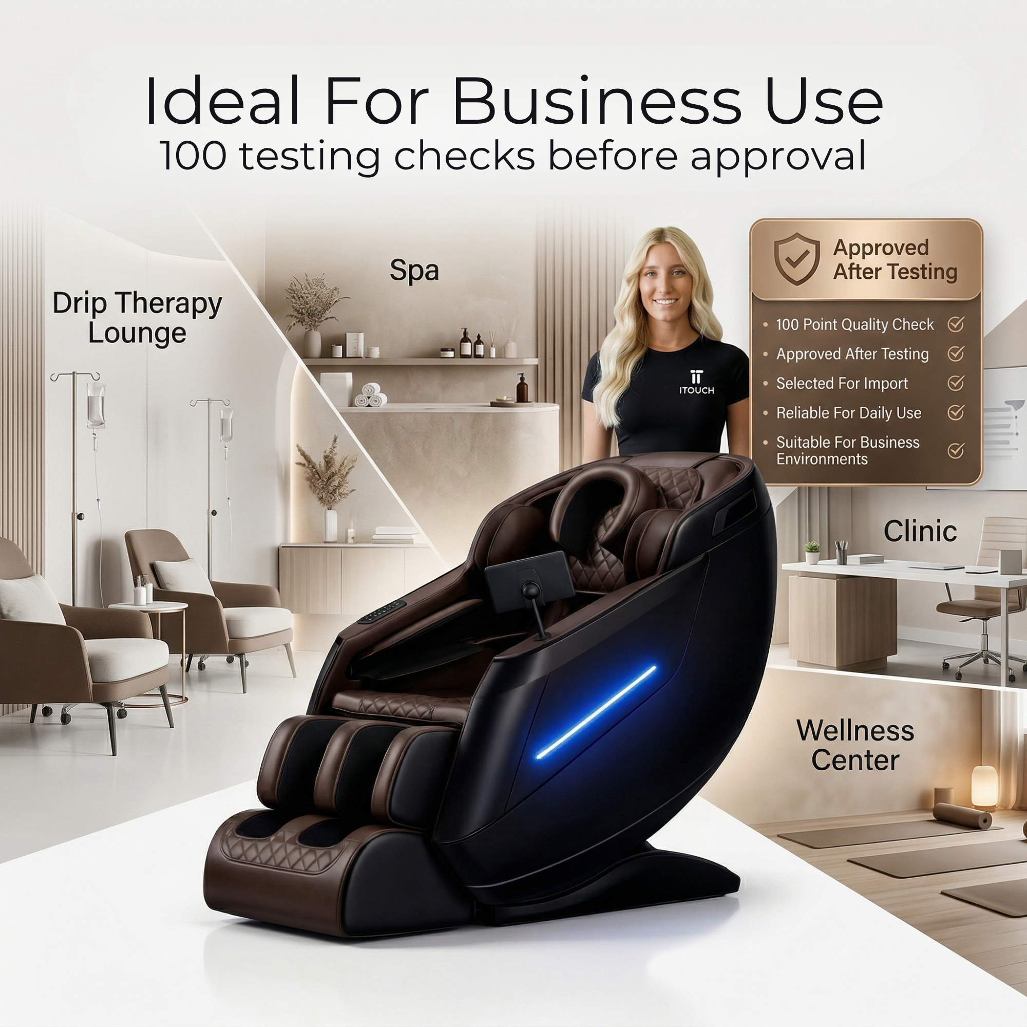 AI Massage Chair (Model P9) Brown