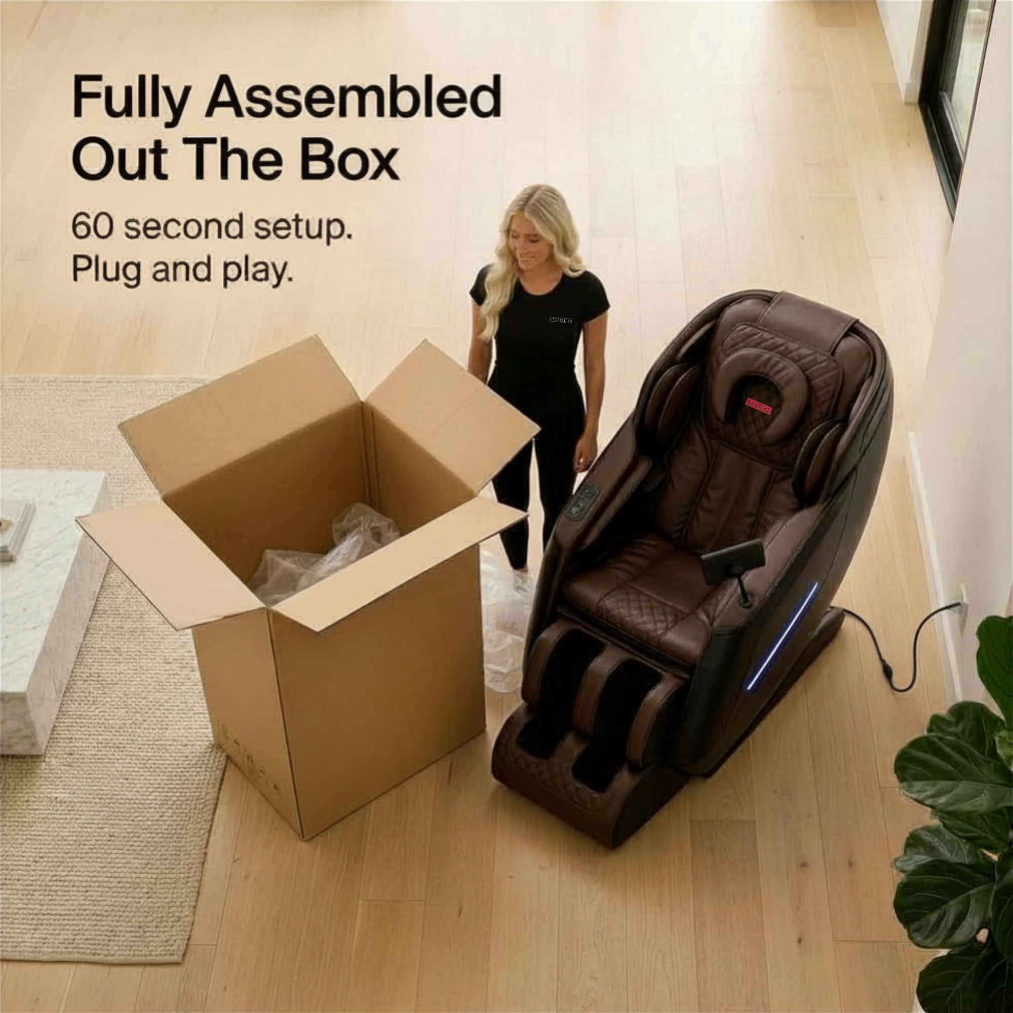 AI Massage Chair (Model P9) Brown