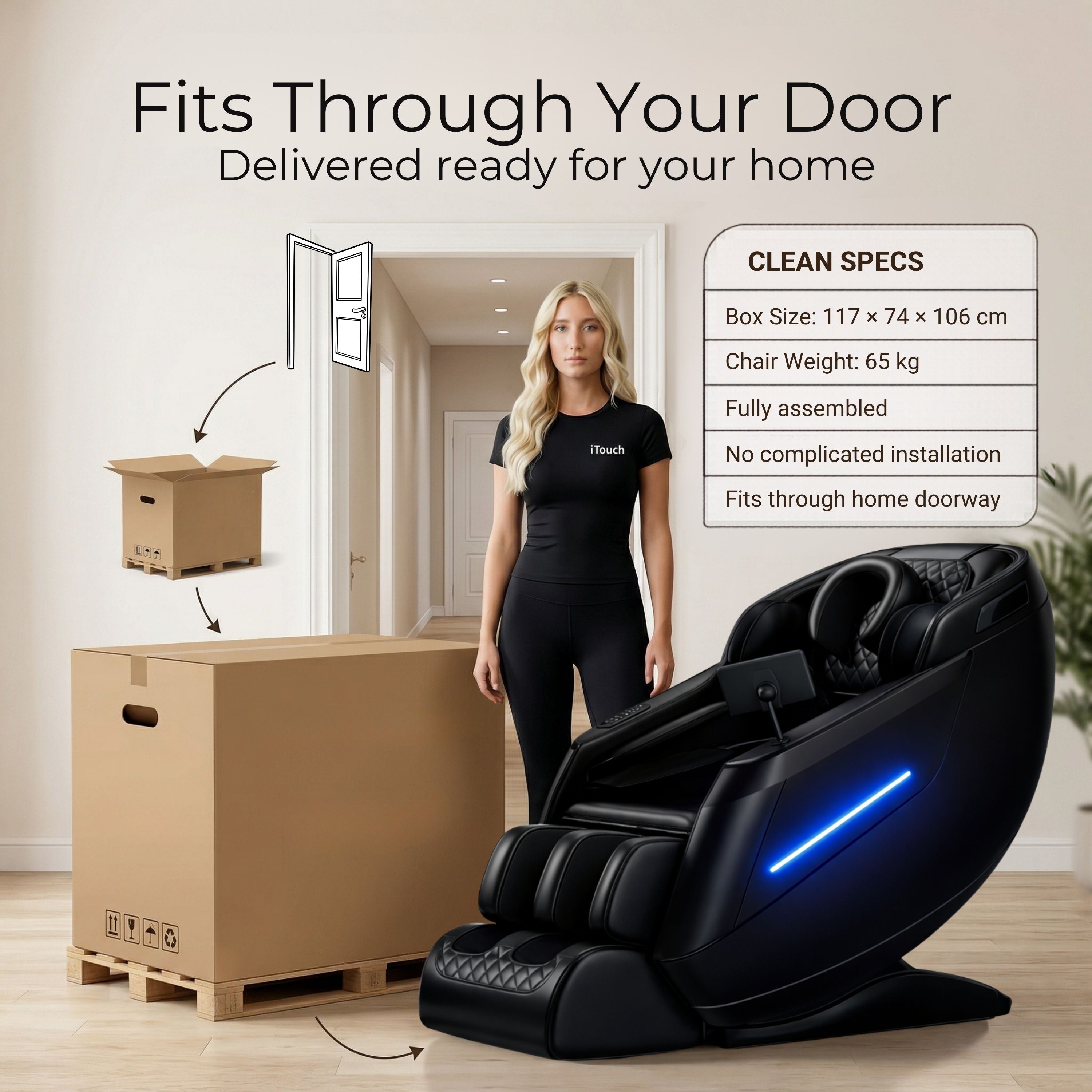 AI Massage Chair (Model P9) Black