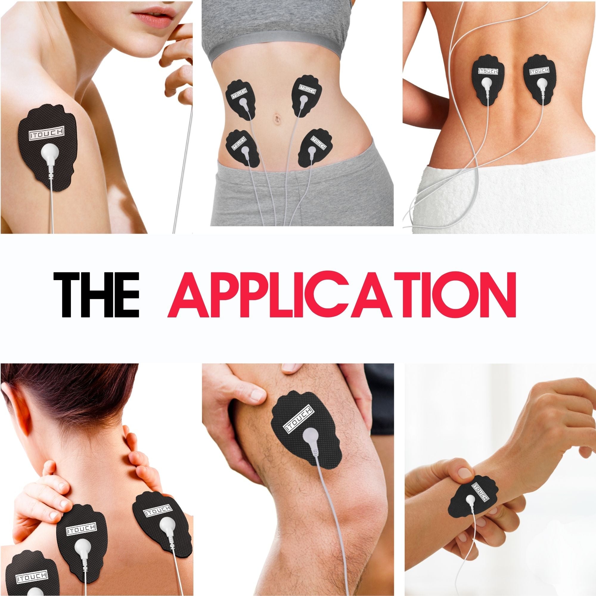 (1 Pair / 2 Pcs) Large-Size Replacement TENS Unit Electrode Pads