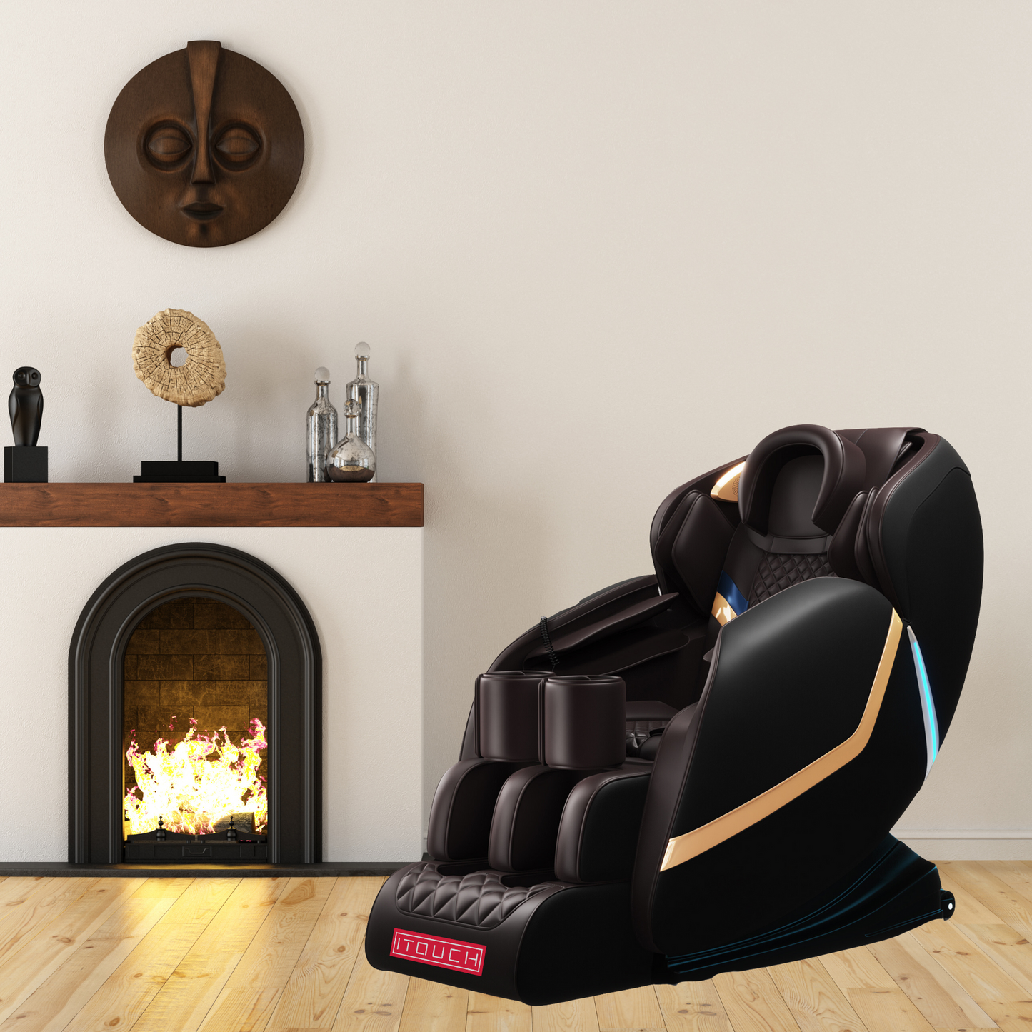 Relaxo Electric Chair Massager with Heat Therapy, Full Body Massage, touch control and Bluetooth Speaker