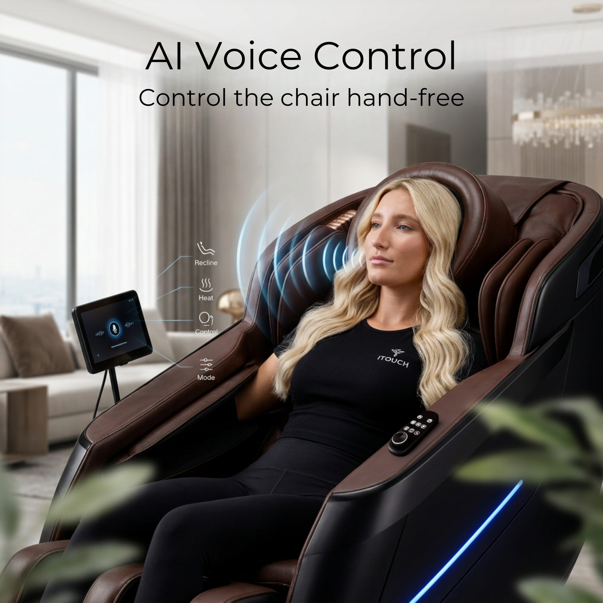 AI Massage Chair (Model P9) Brown
