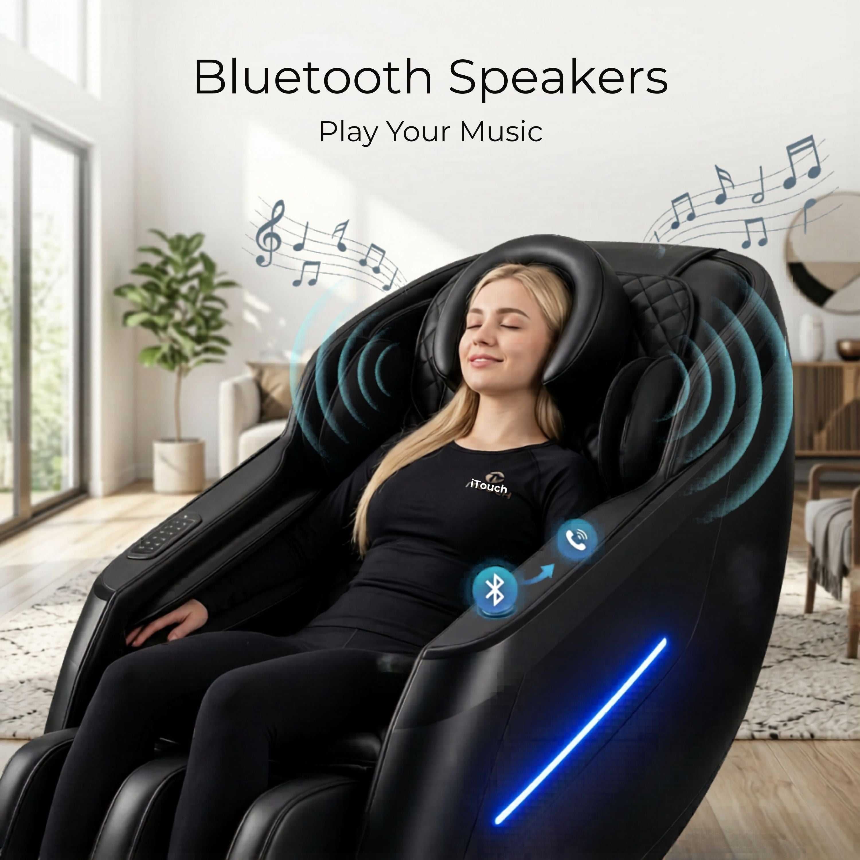 AI Massage Chair (Model P9) Black