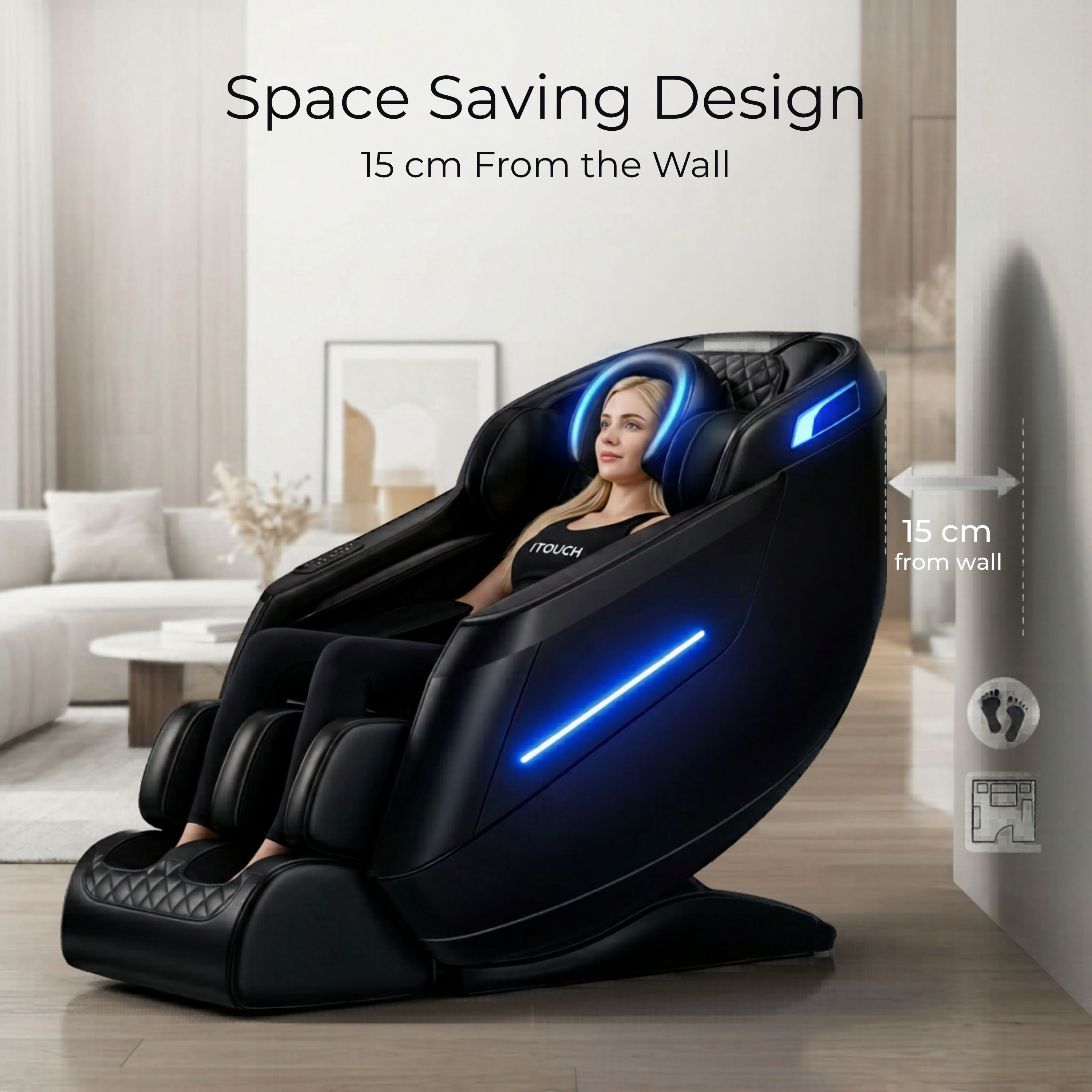 AI Massage Chair (Model P9) Black