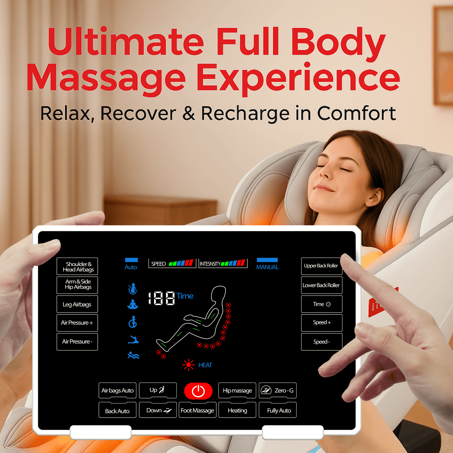 ITOUCH AI Full Body Massage Chair – Medical Grade, 10,000+ Hours Motor Life