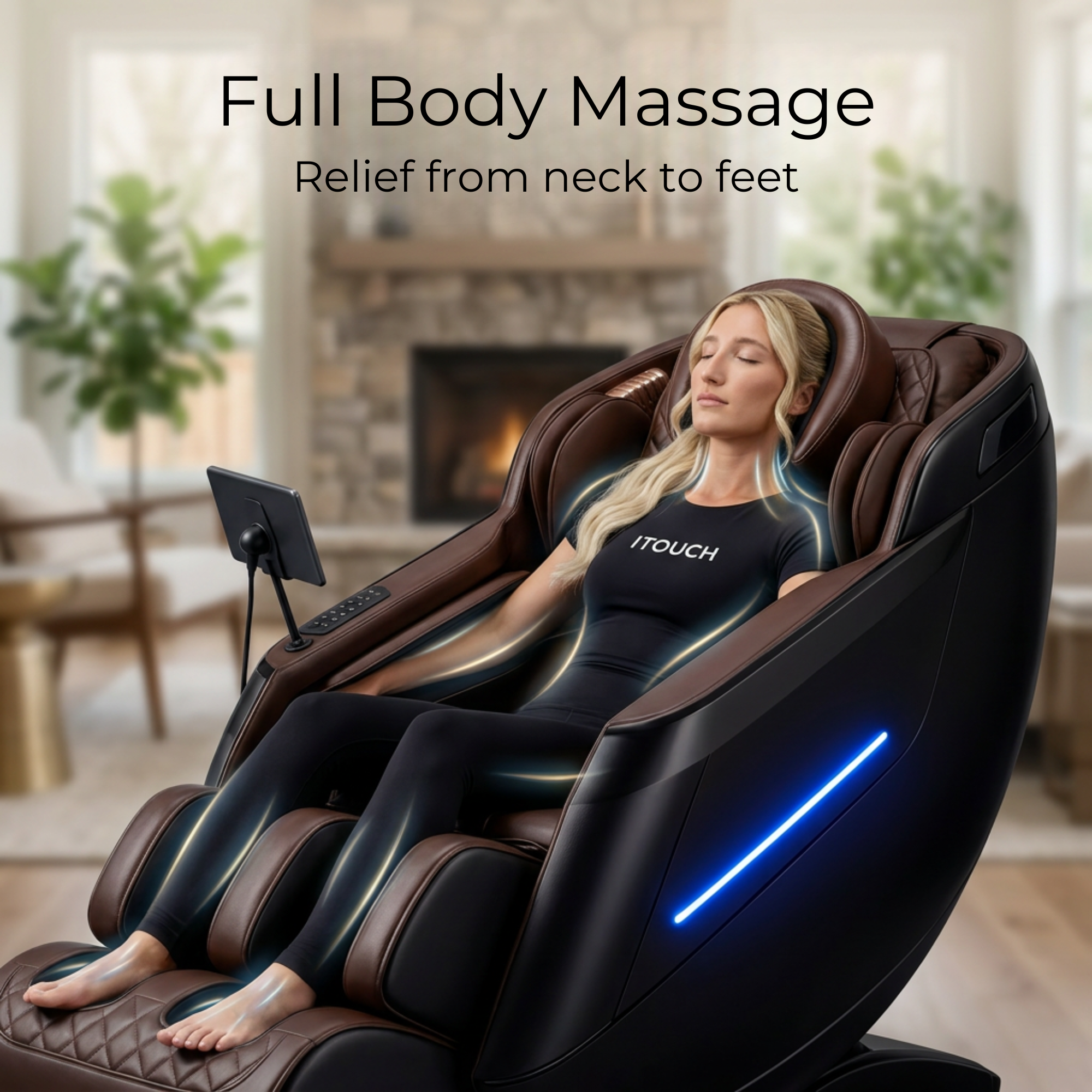 AI Massage Chair (Model P9) Brown