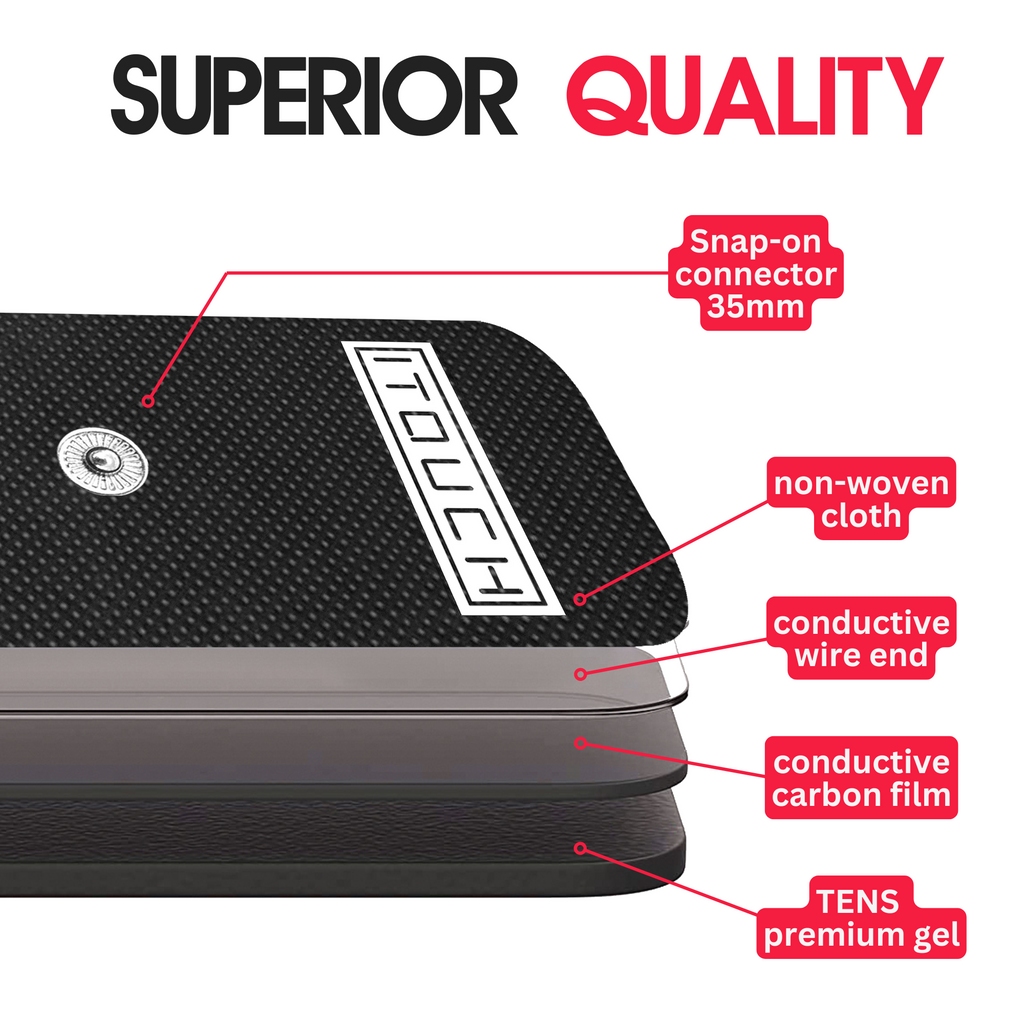 (1 Pair / 2 Pcs)Extra Large-Size Replacement TENS Unit Electrode Pads