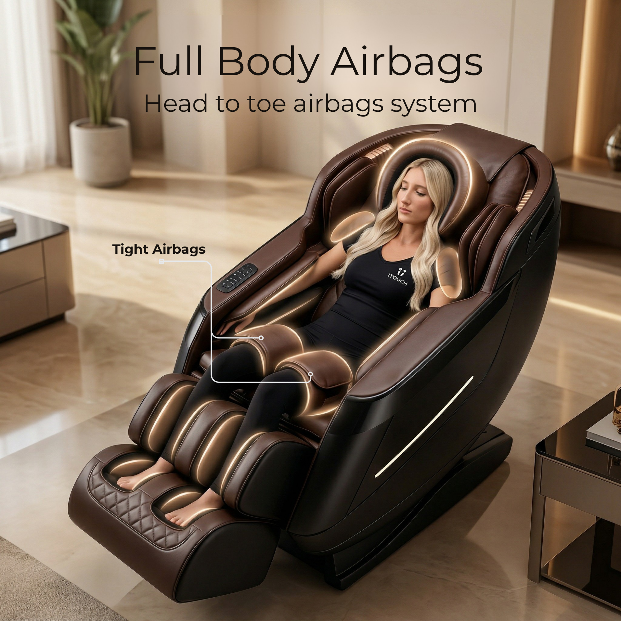 AI Massage Chair (Model P9) Brown
