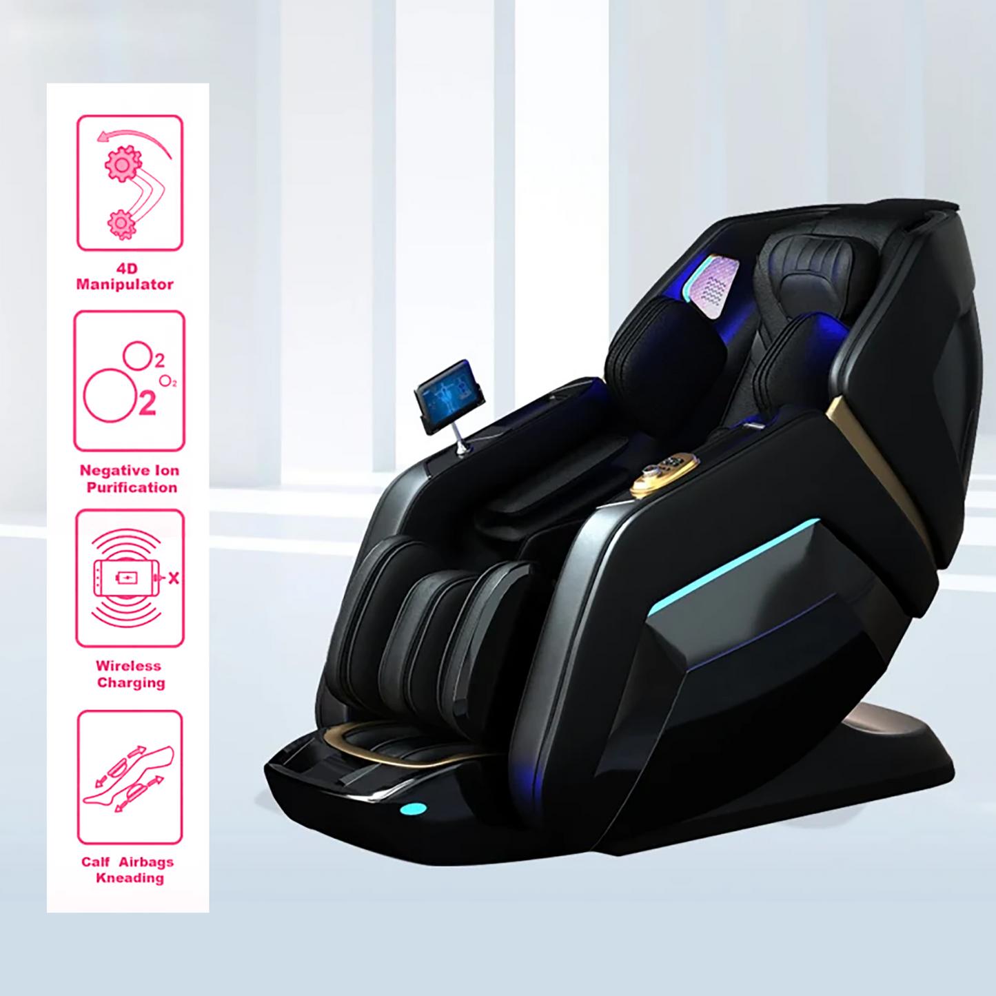 ElitePro Massage Chair with Heat Therapy, Full Body Massage, Health scan, touch control and Bluetooth Speaker