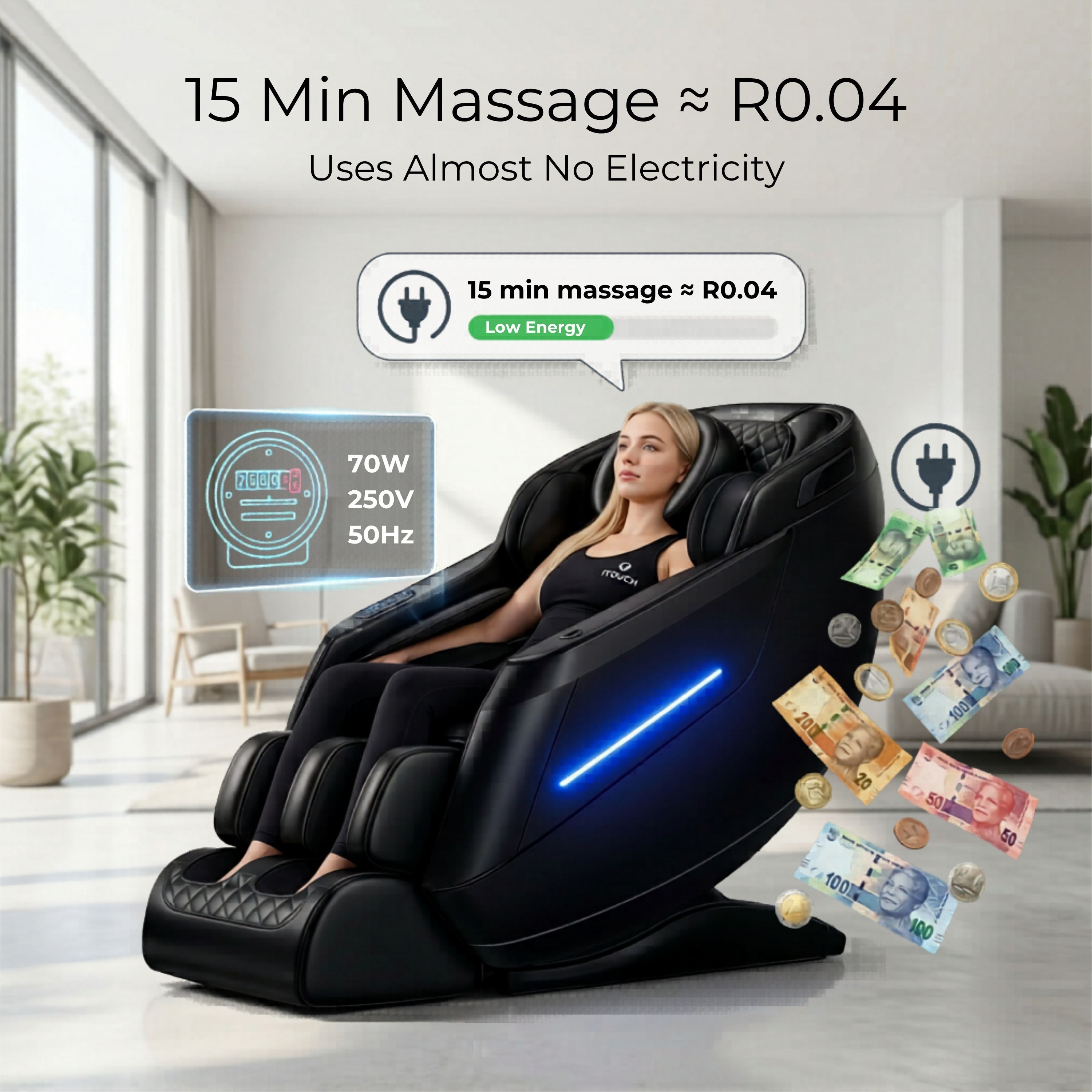 AI Massage Chair (Model P9) Black