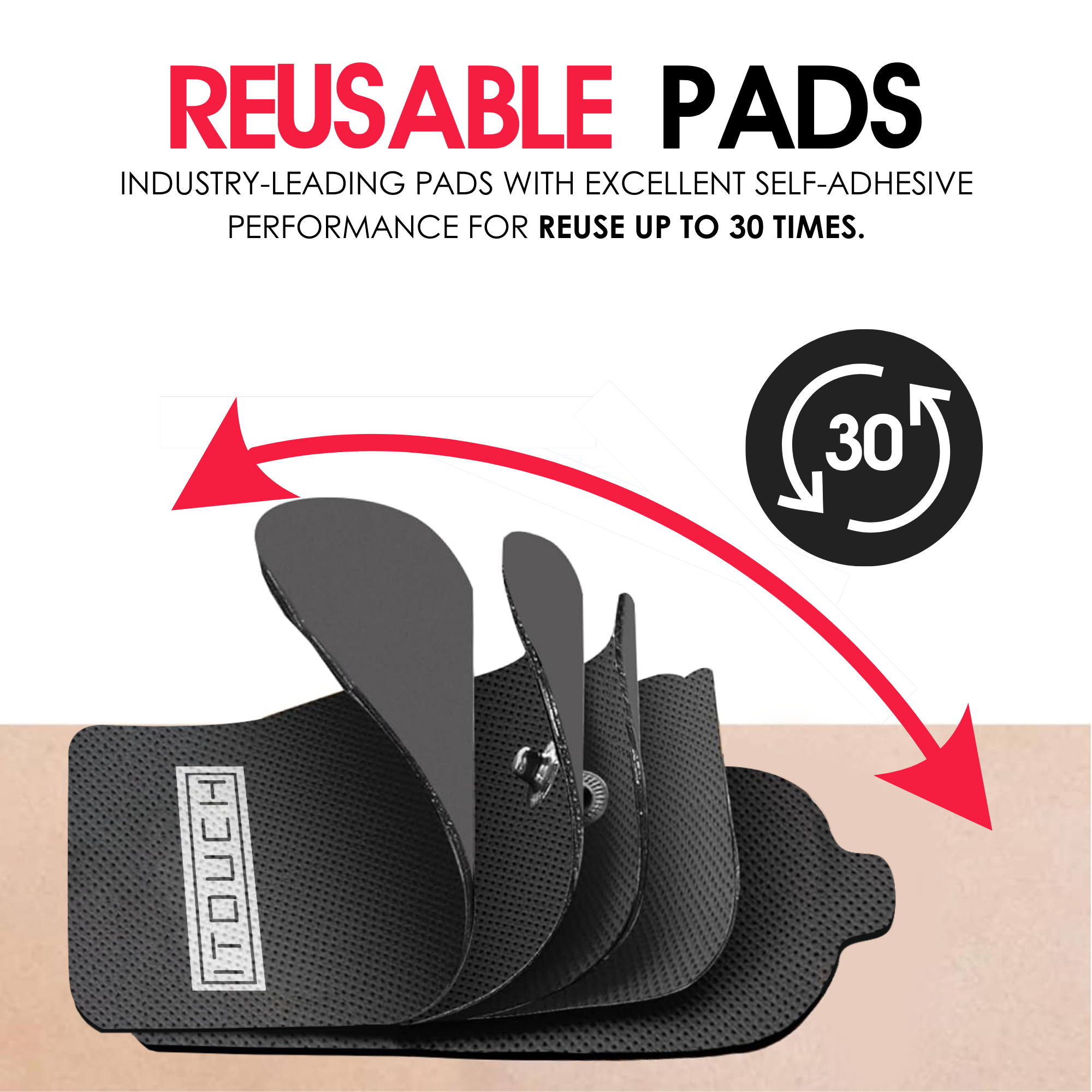 (1 Pair / 2 Pcs)Extra Large-Size Replacement TENS Unit Electrode Pads