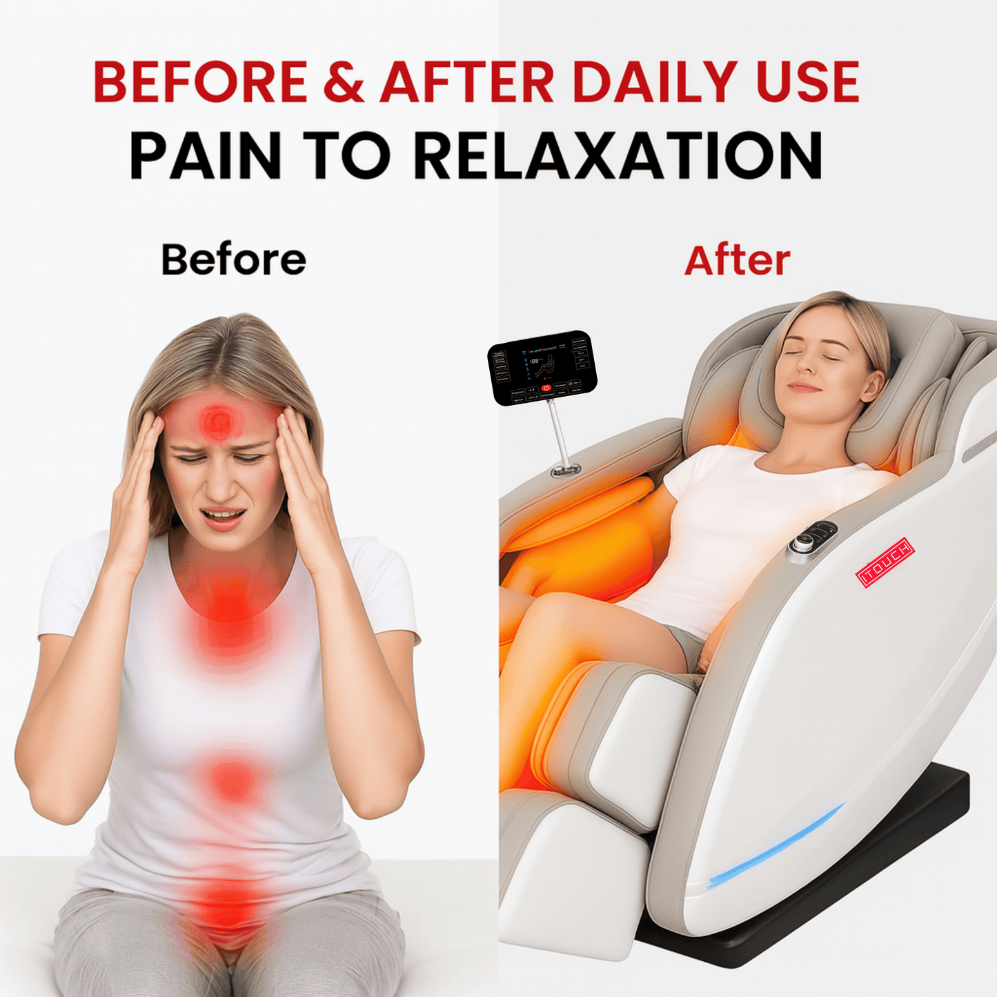 ITOUCH AI Full Body Massage Chair – Medical Grade, 10,000+ Hours Motor Life