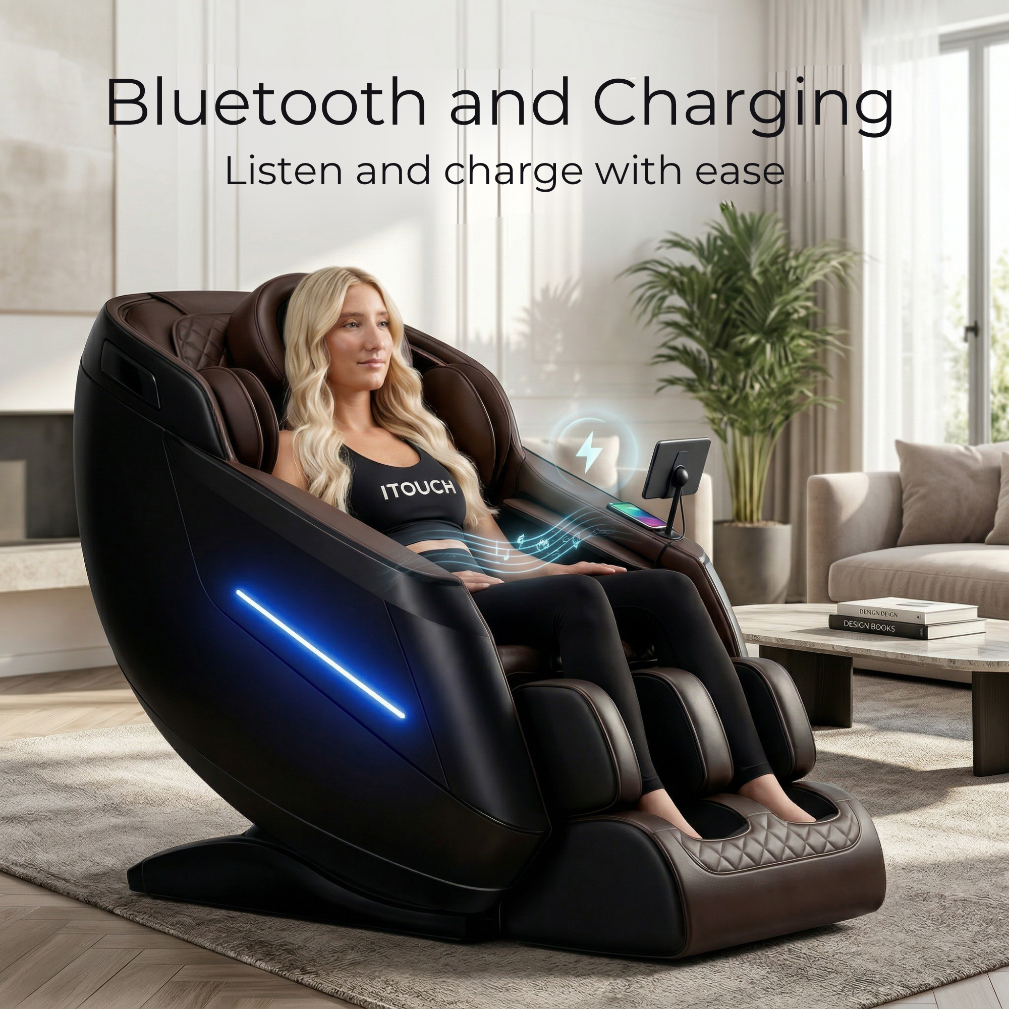 AI Massage Chair (Model P9) Brown