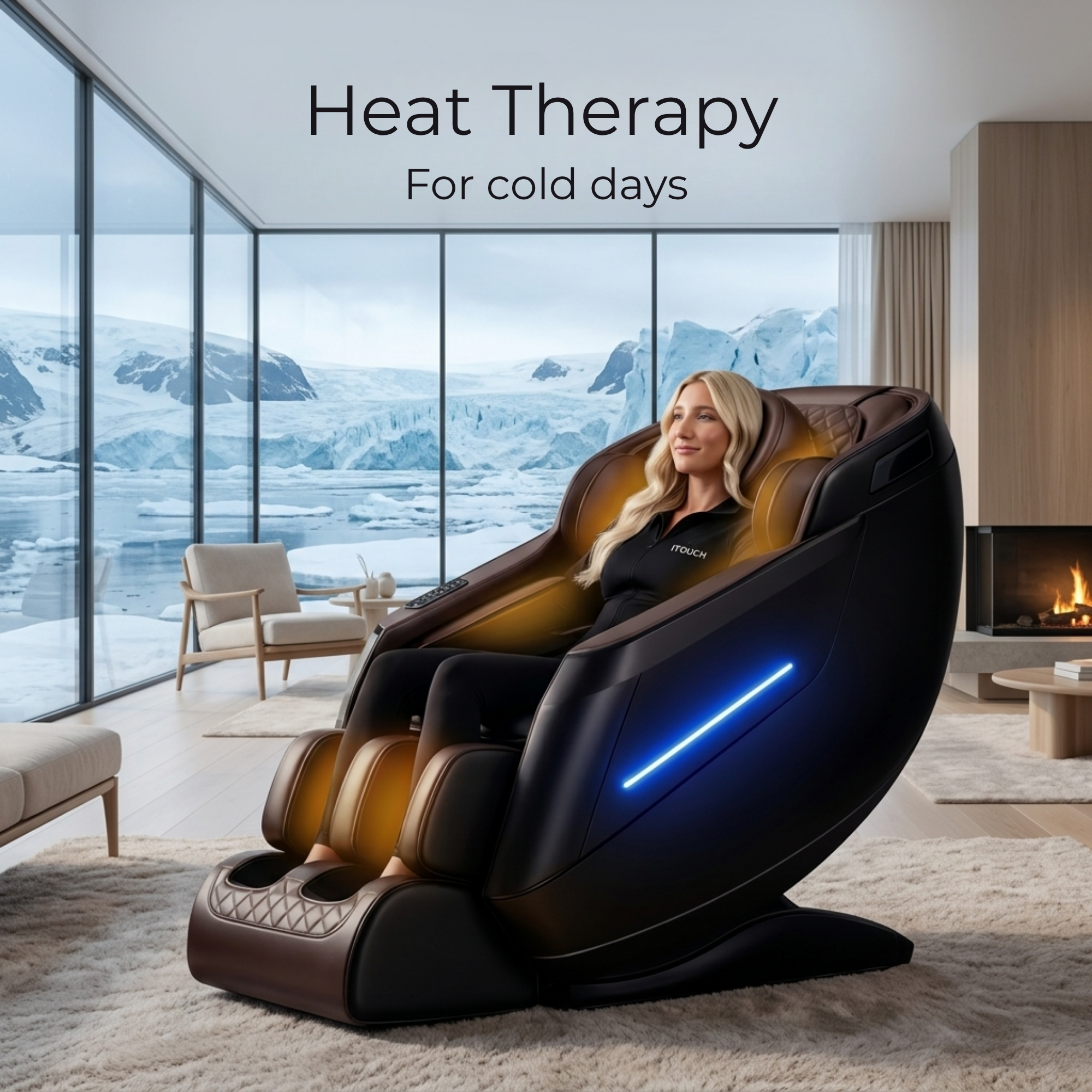 AI Massage Chair (Model P9) Brown