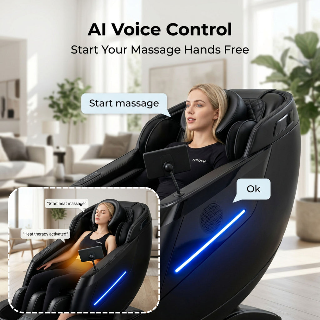 AI Massage Chair (Model P9) Black