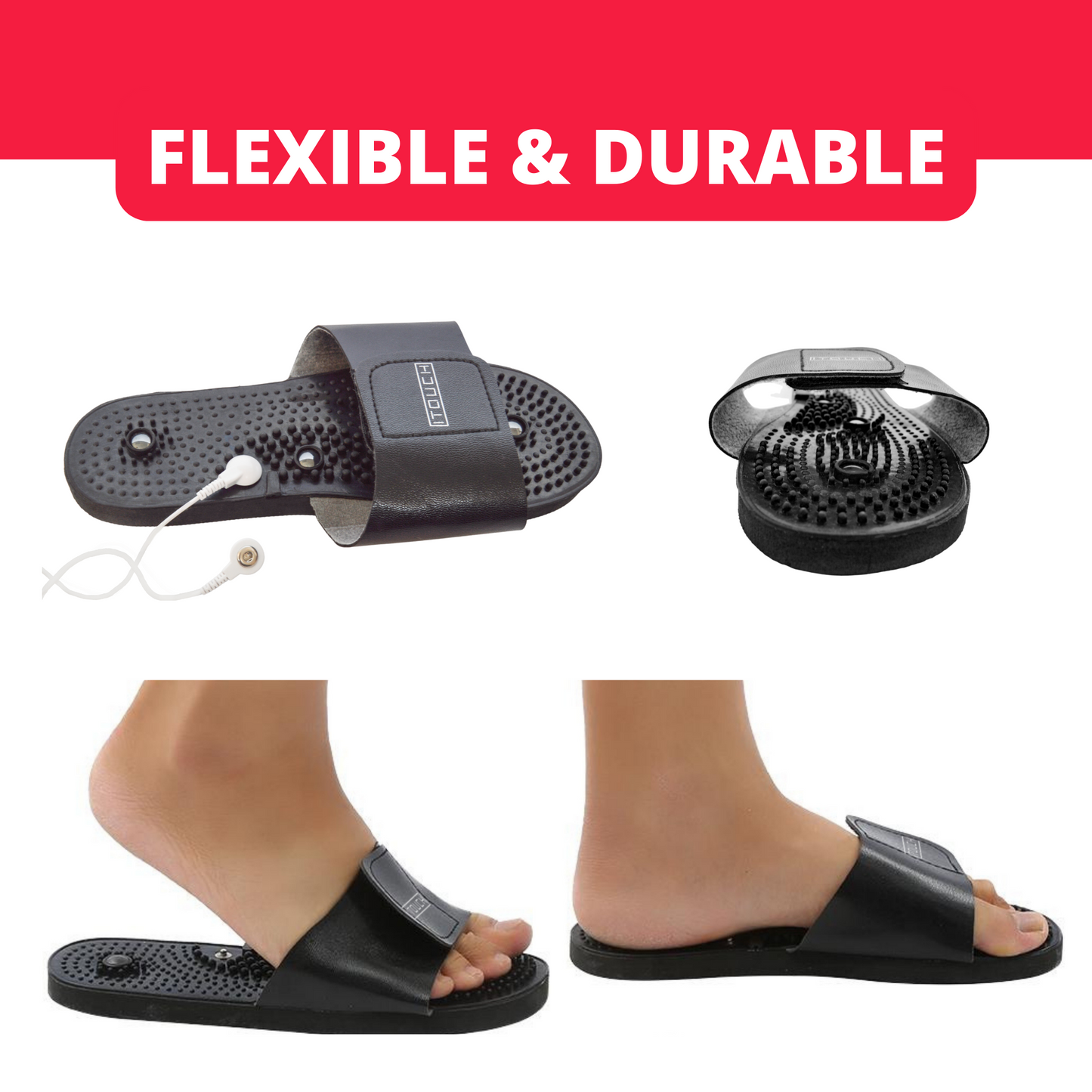 Foot Reflexology Slippers - For TENS Units